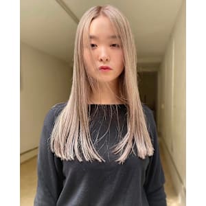 ハイトーンベージュ/レイヤー/レイヤーカット/韓国/ケアカラ