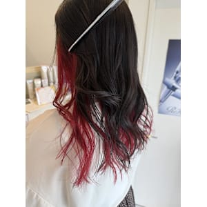 ◆インナーカラー◆レッド◆暖色系カラー