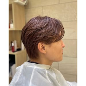 毛流れセンターパート『ピンクベージュ』