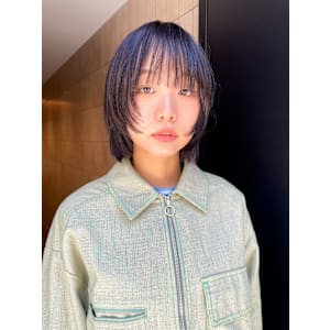 ショートボブウルフレイヤーパーマ前髪イルミナ韓国髪質改善