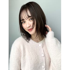 大人かわいいボブヘア外はね20代30代渋谷髪質改善