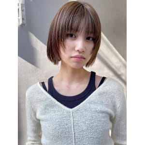 ショートボブウルフレイヤーパーマ前髪イルミナ韓国髪質改善