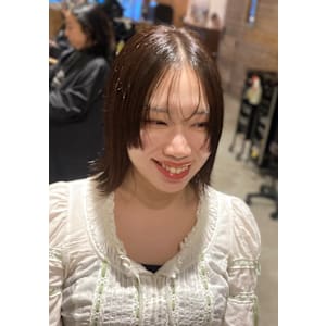 《お客様スタイル57》サイドぱっつん×おしゃれボブ