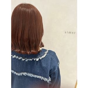 くびれボブ艶感オレンジレッド☆