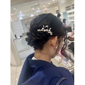肩ギリギリボブのヘアアレンジ