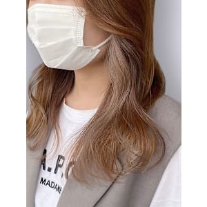 韓国風エギョモリ★くびれ外ハネ大人可愛い小顔シースルーバング