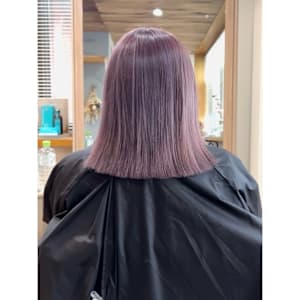 外ハネ×ピンクラベンダー