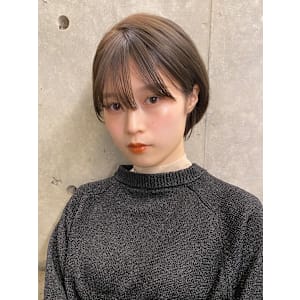 ショート/小顔/ニュアンスパーマ/黒髪/ネビージュ[原宿]
