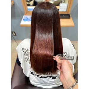 【MICHI 富田店　古作蓮】レッドブラウン　髪質改善　艶髪