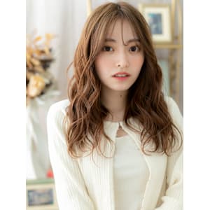 韓国風エレガンスこなれ感ニュアンスパーマ　細目ハイライト