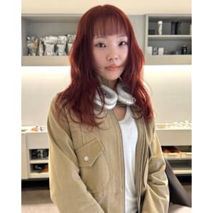 こっくり深めのピンクオレンジ/ダブルカラー/ハイトーンカラー