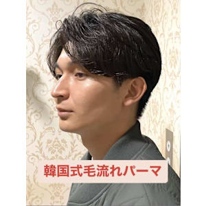 韓国式毛流れパーマ曲がる縮毛矯正ナチュラルパーマ