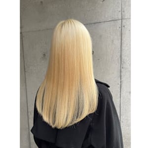 ブリーチ/ロング/ホワイトカラー/２０代/薬院