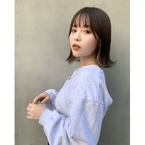 アッシュブラックインナーカラーボブ*Zina西荻窪