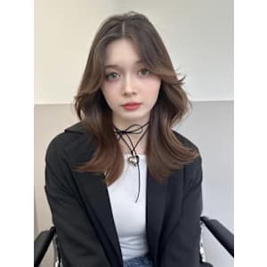 髪質改善ワンレンミディレイヤーカット*Zina池袋