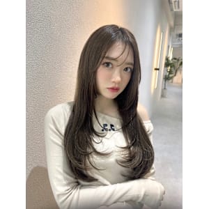 髪質改善毛先ワンレンオリーブグレージュ*Zina池袋