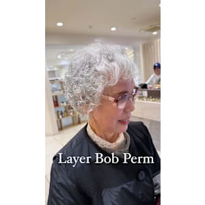グレイヘアパーマ/しっかり目パーマ/レイヤーボブパーマ - marju銀座【マージュギンザ】掲載中