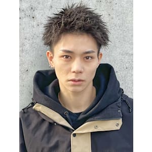 スパイキーパーマツイストスパイラルパーマメンズマッシュ