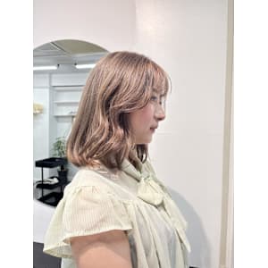 ミルクティーベージュ/ケアブリーチカラー/透明感ベージュ