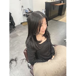 ミディアムレイヤー/カーテンバング/ローレイヤー