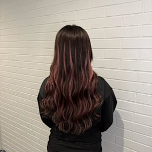 ダークブラウン×パステルパープル