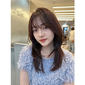 髪質改善こなれレイヤーロング美髪*Zina西新