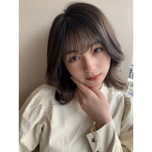 髪質改善グレージュくびレイヤーカット美髪Zina西新