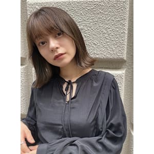 髪質改善外はねミルクティアッシュ美髪*Zina西新