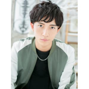 重めカーリー◎ニュアンスマッシュショート　ニュアンスデザイン