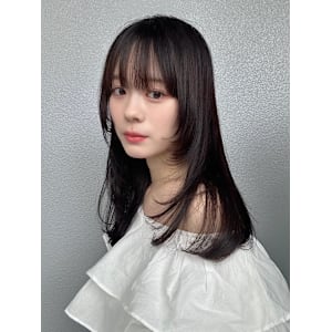 髪質改善顔回りカットアッシュブラック*Zina千早