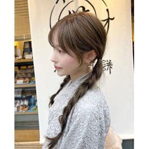 髪質改善.夏ロング編みヘアセット美髪*Zina千早