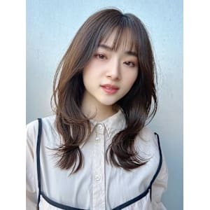 髪質改善軽め前髪レイヤーロング美髪*Zina熊本