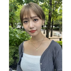 前髪ありことりベージュマッシュショート*Zina熊本