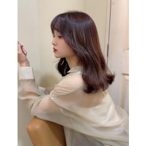 髪質改善ベージュピンクセミディ美髪*Zina熊本