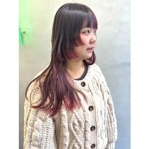 【KARIN】ステップカット×バーガンディーカラー