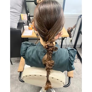 ローポニーテールアレンジ/結婚式ヘアお呼ばれパーティーヘア
