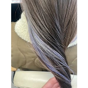 インナーカラーペールカラーバイオレットグレーベージュ