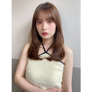 髪質改善くすみベージュワンレンロング*Zina博多筑紫口