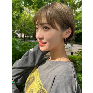 髪質改善小顔ミルクティーベージュショート*パシフィーク天神