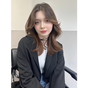 髪質改善外ハネワンレンブラウンミディ*パシフィーク天神