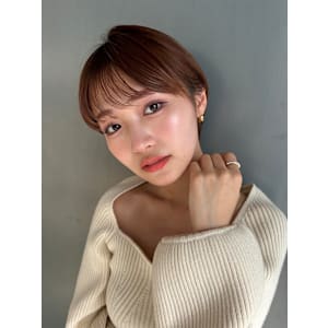 髪質改善斜めバング小顔ショート美髪*Zinaパシフィーク天神