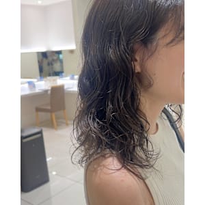 ミディアムパーマ　夏