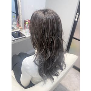 グラデーションカラー×グレーベージュ/大人レイヤーロング