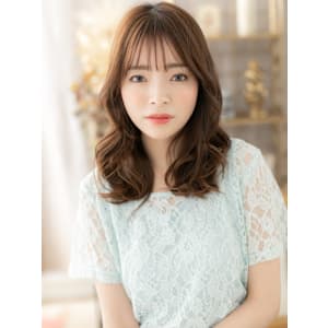 Aラインくびれヘア韓国風グラマラスロング　マロンベージュ