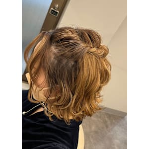 ショート・ミディアム◎ハーフアップ