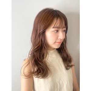 大人可愛いゆるふわ巻き＊艶ブラウンカラ