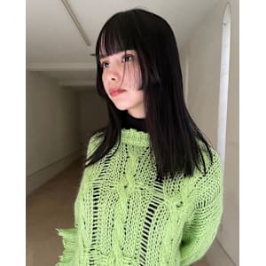 髪質改善酸性ストレート顔周りレイヤー韓国ブルーブラック中目黒