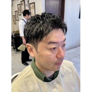 【40代 男性】ロンドンツーブロショート（大宮/バーバー）