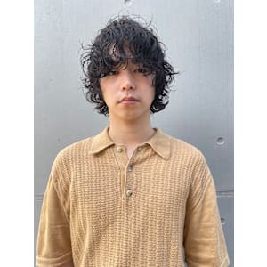 波巻きスパイラルパーマメンズマッシュツイストスパイラルパーマ