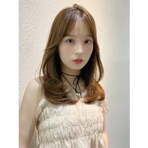 髪質改善毛先レイヤーワンレンベージュ*Zina高田馬場